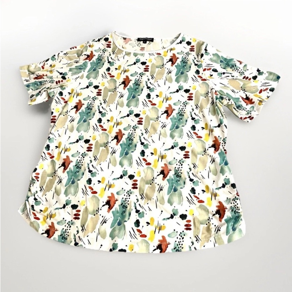 Claire‎ France Plus Size Women’s Abstract Colourful Lightweight T-shirt